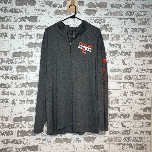 NFL Cleveland browns long sleeve 1/4 zip - Picture 1 of 5